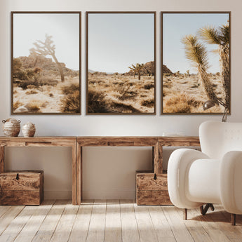 62783269-MGV-CV-36X24-Joshua Tree Wall Art – Desert Landscape Photography Canvas Print, Southwest Nature Artwork Rustic Home Decor for Living Room,