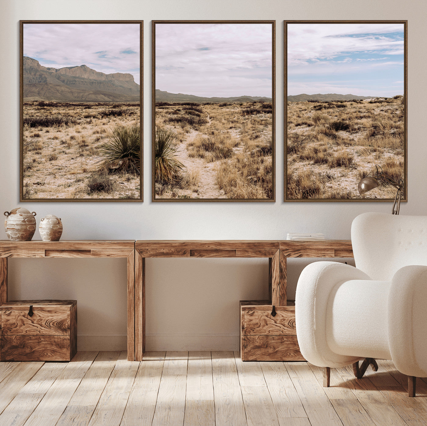 20681831-MGV-CV-36X24-Desert Landscape Wall Art – Southwestern Mountain Canvas Print, Rustic Western Nature Photography Decor for Living Room, Office,