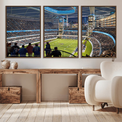 41816511-MGV-CV-36X24-Chicago Dome Stadium Wall Art – Futuristic Football Arena Canvas Print, Modern Sports Fan Decor for Man Cave, Office, Bar, or