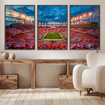 94266219-MGV-CV-36X24-Neyland Stadium Wall Art – Tennessee Volunteers Checkerboard Game Day Canvas Print, College Football Fireworks Decor for Man Cave