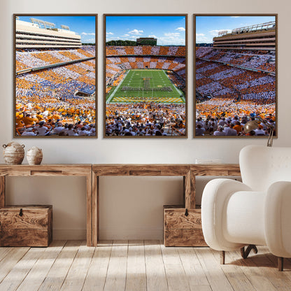 77097951-MGV-CV-36X24-Neyland Stadium Wall Art – Panoramic Tennessee Volunteers Football Field Canvas Print, Game Day Decor for Office, Man Cave, Living