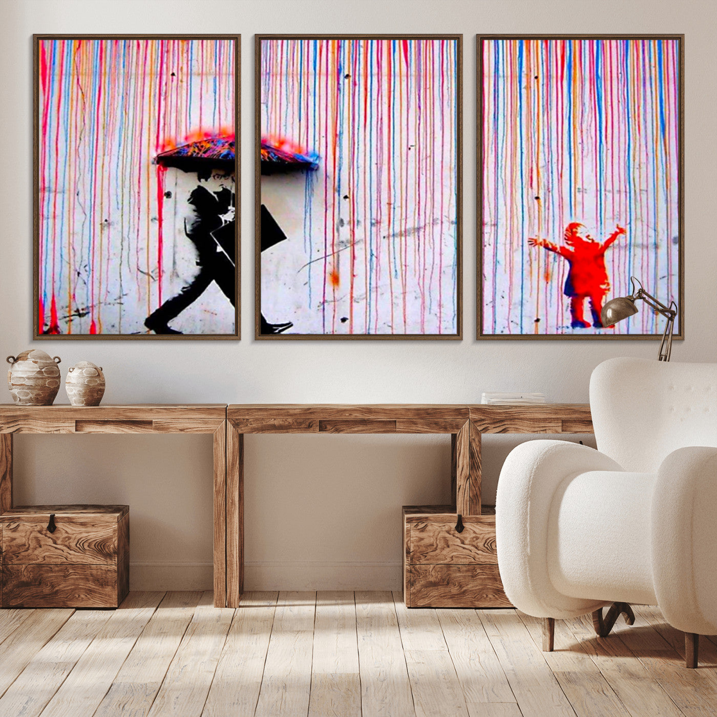 69505-MGV-CV-36X24-Graffiti Girl Wall Art Canvas Print, Framed Urban Contrast Art Picture Print, Vibrant Graffiti Perfect Urban Pop Decor Artwork