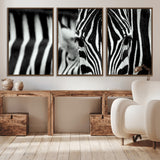 43631-MGV-CV-36X24-Black and White Zebra Wall Art – Modern Animal Print Canvas Artwork for Living Room, Bedroom, or Office Decor