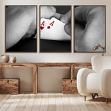 62460-MGV-CV-36X24-Poker Game Wall Art – Close Up of Hands Holding Aces with Chips, Casino Style Decor for Game Room, Man Cave or Office