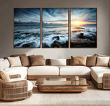33428-MGV-CV-36X24-Ocean Sunrise Wall Art – Serene Seascape Canvas Print, Coastal Home or Office Decor, Perfect for Living Room, Bedroom, or Study