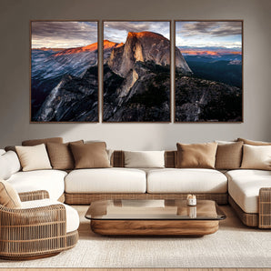 31332-MGV-CV-36X24-Mountain Landscape Wall Art – Majestic Sunset Rock Formation Canvas Print, Nature Scenic Decor for Living Room, Office, Cabin or