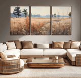 98822-MGV-CV-36X24-Autumn Meadow Wall Art – Tranquil Grassland Landscape Canvas Print, Rustic Country Decor for Living Room, Bedroom or Farmhouse