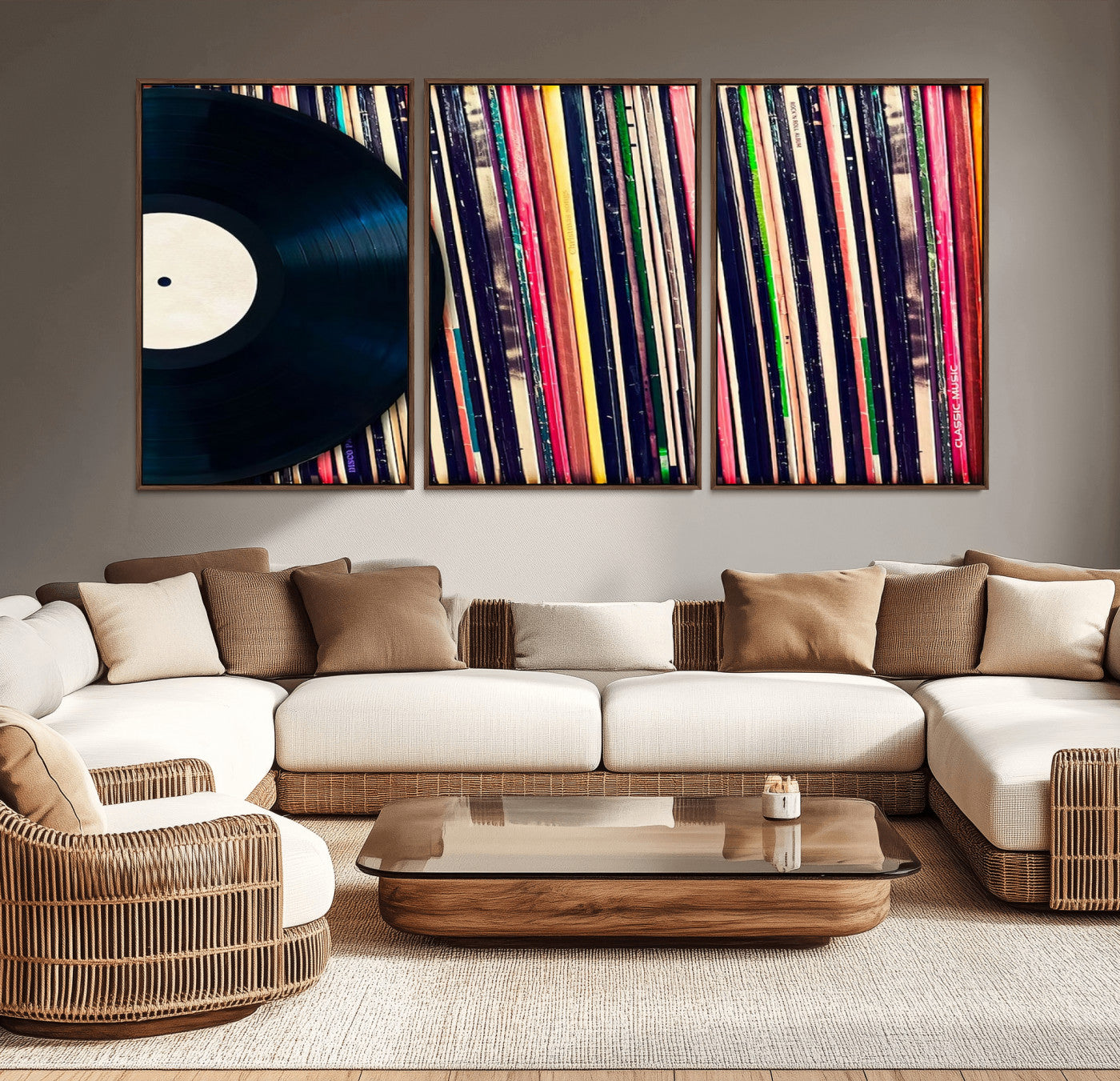 45029-MGV-CV-36X24-Misty Pine Forest Wall Art – Black and White Landscape Canvas Print, Foggy Trees Nature Photography, Modern Minimalist Decor for