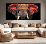 54719-MGV-CV-36X24-Elephant Wall Art – Majestic African Elephant Canvas Print, Wildlife Safari Animal Decor for Living Room, Bedroom, Office or Man