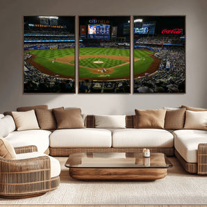 83979-MGV-CV-36X24-RingCentral Coliseum Wall Art Canvas Print, Framed Oakland A's Stadium Art Picture Print, RingCentral Coliseum Field Perfect Sport