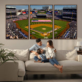20879-MGV-CV-36X24-Yankee Stadium Wall Art Canvas Print, Framed New York Stadium Art Picture Print, Yankee Field Perfect Sport Room Decor Artwork