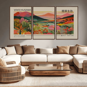 18969-MGV-CV-36X24-Colorful Mountain Meadow Wall Art – Panoramic Botanical Landscape Canvas Print, Vibrant Nature Scene for Living Room, Bedroom,