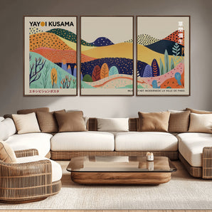 32653-MGV-CV-36X24-Colorful Hills Wall Art – Abstract Mountain Landscape Canvas Print, Modern Boho Nature Decor for Living Room, Bedroom or Office