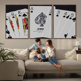 56787-MGV-FC-60X30-3P_Walnut-Playing Cards – Classic Poker Deck with Spades, Standard Size Durable Casino Quality Card Set for Magic Tricks, Blackjack, Bridge,