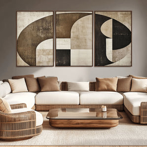 44796-MGV-CV-36X24-Wabi Sabi Wall Art Canvas Print, Framed Geometric Minimalist Art Picture Print, Modern Abstract Perfect Modern Abstract Decor