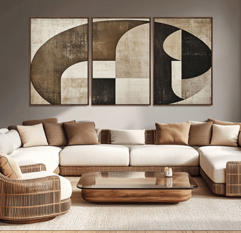 44796-MGV-CV-36X24-Wabi Sabi Wall Art Canvas Print, Framed Geometric Minimalist Art Picture Print, Modern Abstract Perfect Modern Abstract Decor