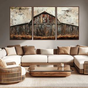 AHIR_1-topaz-MGV-CV-36X24-Rustic Barn Wall Art – Weathered Farmhouse Canvas Print, Vintage Country Landscape Artwork for Living Room, Kitchen, Cabin, Lodge,