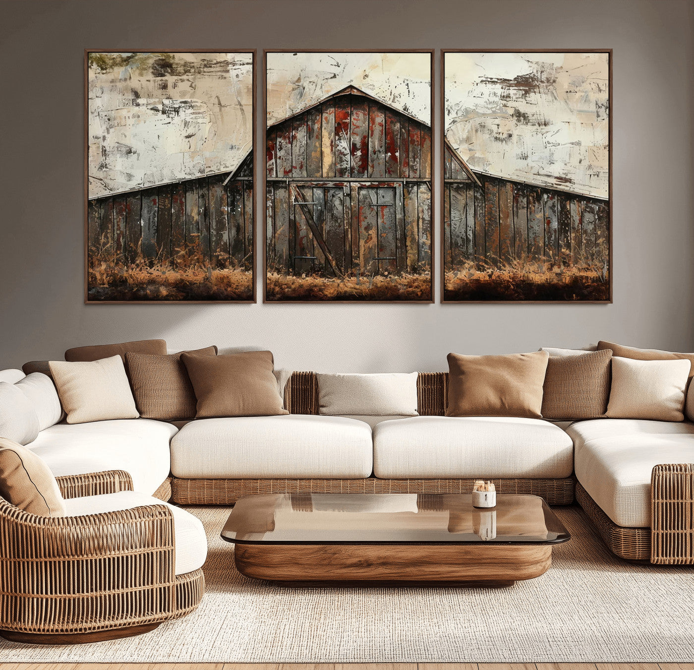 AHIR_1-topaz-MGV-CV-36X24-Rustic Barn Wall Art – Weathered Farmhouse Canvas Print, Vintage Country Landscape Artwork for Living Room, Kitchen, Cabin, Lodge,