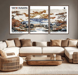 80111817-MGV-CV-36X24-Japanese Landscape Wall Art – Mount Fuji Autumn Canvas Print, Asian Inspired Nature Decor for Living Room, Bedroom, Office or