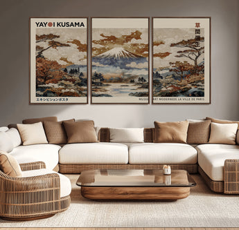 11778299-MGV-CV-36X24-Japanese Landscape Wall Art – Mount Fuji Canvas Print, Asian Inspired Nature Decor for Living Room, Bedroom, Office or Studio