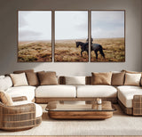 57597730-MGV-CV-36X24-Cowboy Wall Art Wall Art Canvas Print, Framed Western Canvas Art Picture Print, Rustic Ranch Scene Perfect Rustic Western Decor