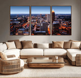 81886632-MGV-CV-36X24-Atlanta Skyline Wall Art – Vibrant City Lights Canvas Print, Modern Urban Cityscape Decor for Living Room, Office, or Apartment