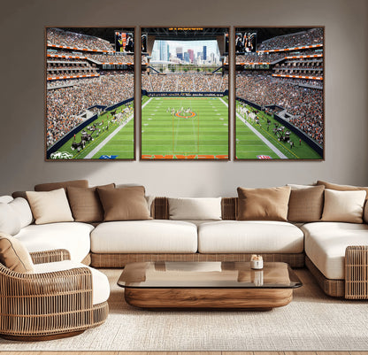 76935553-MGV-CV-36X24-Football Stadium Wall Art – Panoramic Game Day Canvas Print, Sports Decor for Man Cave, Office, Bar, or Living Room