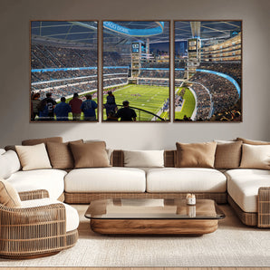 41816511-MGV-CV-36X24-Chicago Dome Stadium Wall Art – Futuristic Football Arena Canvas Print, Modern Sports Fan Decor for Man Cave, Office, Bar, or