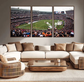 18347149-MGV-CV-36X24-Soldier Field Wall Art – Chicago Bears Football Stadium Canvas Print, Game Day Sports Decor for Man Cave, Bar, Office, or Living