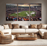 87578930-MGV-CV-36X24-Soldier Field Wall Art – Chicago Bears Football Stadium Sunset Canvas Print, Game Day Sports Decor for Man Cave, Bar, Office, or
