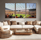 81960112-MGV-CV-36X24-Futuristic Football Stadium Wall Art – Modern Dome Arena Canvas Print, Chicago Bears Concept Design Sports Decor for Man Cave or