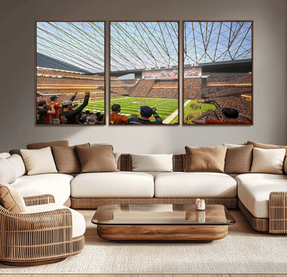 81960112-MGV-CV-36X24-Futuristic Football Stadium Wall Art – Modern Dome Arena Canvas Print, Chicago Bears Concept Design Sports Decor for Man Cave or