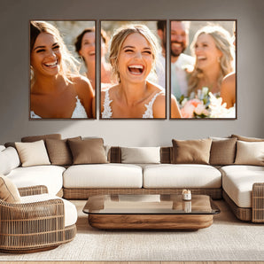 CSTM912-MGV-CV-36X24-Framed Wedding Canvas Print - Custom Wall Art Keepsake for Couples, Elegant Home Decoration Gift, Create Your Own Photo Canvas