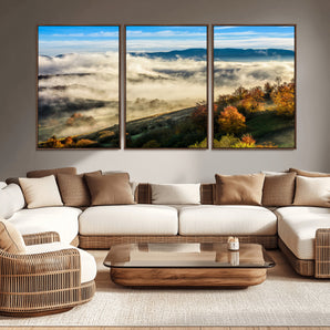 21551192-MGV-CV-36X24-Landscape Wall Art – Autumn Mountain View Canvas Print, Scenic Nature Photography Decor for Bedroom, Living Room, Office, Cabin or
