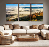 21551192-MGV-CV-36X24-Landscape Wall Art – Autumn Mountain View Canvas Print, Scenic Nature Photography Decor for Bedroom, Living Room, Office, Cabin or