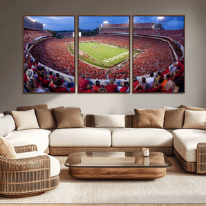 10244378-MGV-CV-36X24-Sanford Stadium Wall Art – Panoramic Georgia Bulldogs Day Game Football Canvas Print, Game Day Crowd Sports Decor for Office, Man