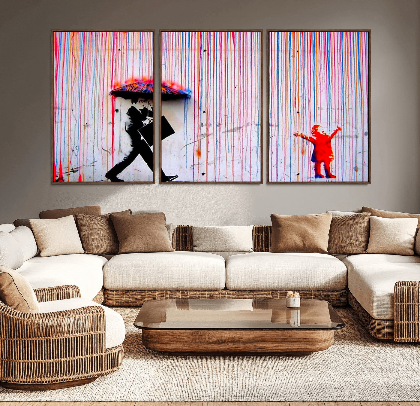 69505-MGV-CV-36X24-Graffiti Girl Wall Art Canvas Print, Framed Urban Contrast Art Picture Print, Vibrant Graffiti Perfect Urban Pop Decor Artwork