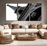 89033-MGV-CV-36X24-Eiffel Tower Wall Art – Dramatic Black and White Architectural Canvas Print, Modern Paris Decor for Office, Living Room or