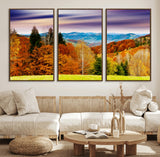 58007-MGV-CV-36X24-Autumn Mountain Landscape Wall Art – Stunning Fall Forest Canvas Print, Cozy Nature Decor for Home or Office