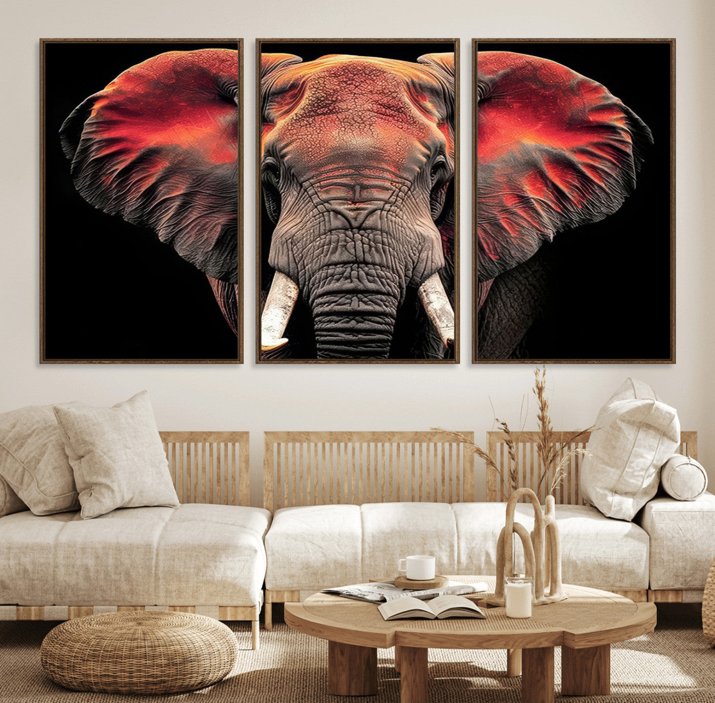 54719-MGV-CV-36X24-Elephant Wall Art – Majestic African Elephant Canvas Print, Wildlife Safari Animal Decor for Living Room, Bedroom, Office or Man