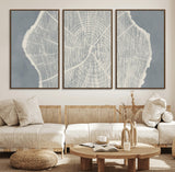 25547-MGV-CV-36X24-Tree Ring Wall Art Canvas Print, Framed Linocut Tree Ring Art Picture Print, Wood Texture Perfect Minimalist Farmhouse Decor