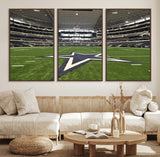 14834-MGV-CV-36X24-Dallas Att Stadium Wall Art Canvas Print, Framed Texas NFL Stadium Art Picture Print, American Football Stadium Perfect Sports