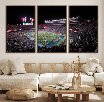 46899-MGV-CV-36X24-Ben Hill Griffin Stadium Wall Art Canvas Print, Framed Football Stadium Art Picture Print, Florida Football Stadium Perfect Sport