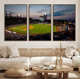 17415-MGV-CV-36X24-Philadelphia Phillies Stadium Wall Art Canvas Print, Framed Citizens Bank Park Art Picture Print, Phillies Stadium Field Perfect