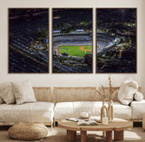 16515-MGV-CV-36X24-Dodgers Stadium Wall Art Canvas Print, Framed Baseball Stadium Art Picture Print, Dodgers Field Perfect Sport Room Decor Artwork