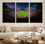 44322-MGV-CV-36X24-Minute Maid Park Wall Art Canvas Print, Framed Houston Astros Stadium Art Picture Print, Houston Astros Field Perfect Sports Room