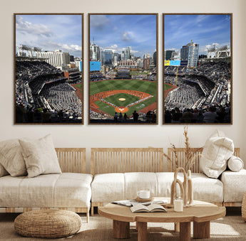 87122-MGV-CV-36X24-Petco Park Field Wall Art Canvas Print, Framed San Diego Stadium Art Picture Print, Petco Park Stadium Perfect Sport Room Decor