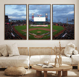 44631-MGV-CV-36X24-Oracle Park Stadium Wall Art Canvas Print, Framed San Francisco Giants Art Picture Print, Giants Stadium Field Perfect Sports Room