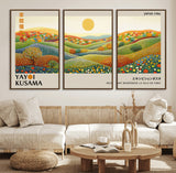 33864-MGV-CV-36X24-Pointillism Yayoi Wall Art Canvas Print, Framed Yayoi Kusama Art Picture Print, Yayoi Kusama Dot Perfect Abstract Nature Decor