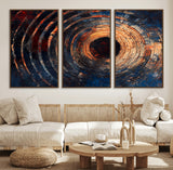 10017879-MGV-CV-36X24-Wood Tree Ring Wall Art Canvas Print, Framed Natural Wood Art Picture Print, Rustic Tree Slice Perfect Rustic Decor Artwork